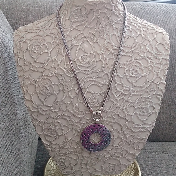 VINTAGE Lois Hill Sterling Silver Necklace Pendant LIKE NEW - Picture 4 of 12